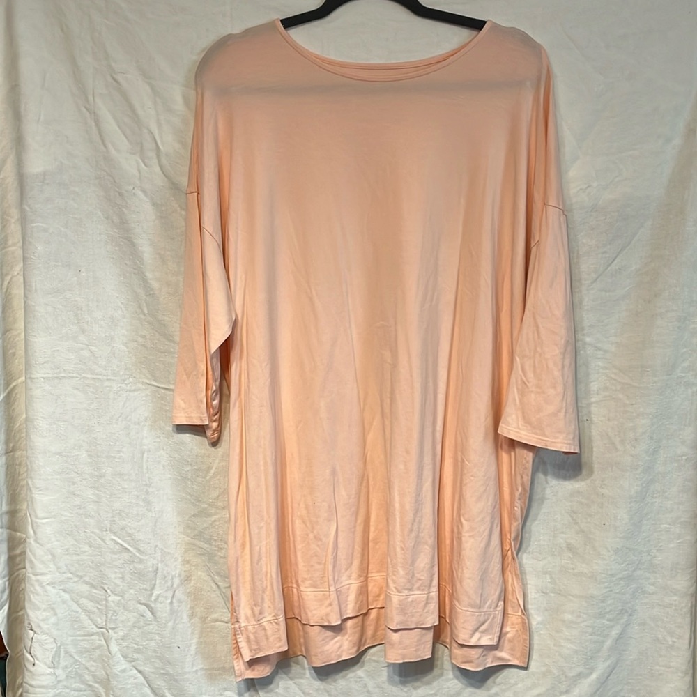 J Jill Luxe Supima ballet sleeve tunic. Size xl. Pale pink - Picture 1 of 5
